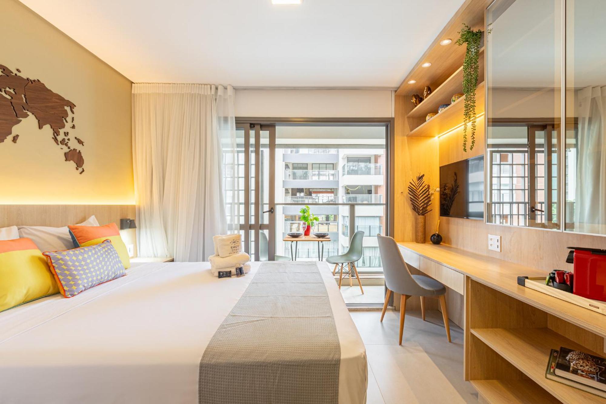 Apartamento Easy Star - Charmoso Com Piscina No Brooklin! - Bq01i *